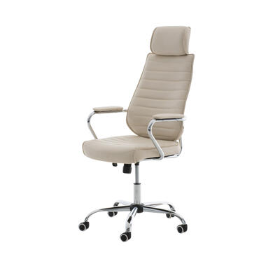 CLP Chaise de bureau Rako V2 Chrome Frame - Similicuir - Crème product