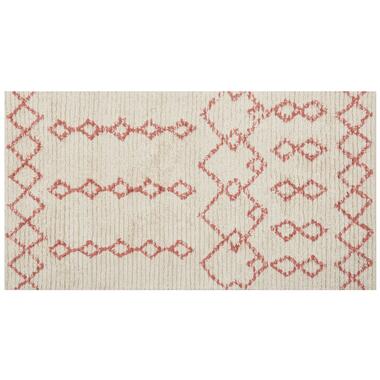 Tapis en coton 80 x 150 cm beige et rose BUXAR product