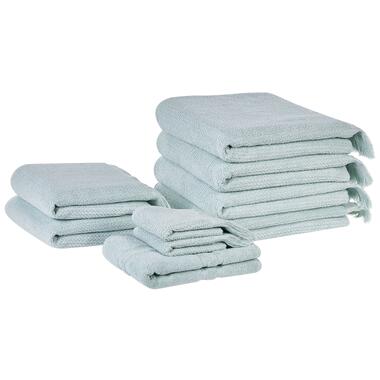 Lot de 9 serviettes de bain en coton vert menthe ATIU product