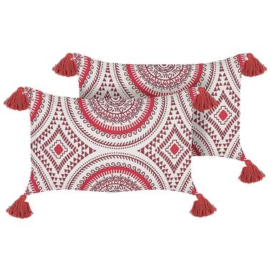 ANTHEMIS - Sierkussen set van 2 - Rood - 30 x 50 cm - Katoen product