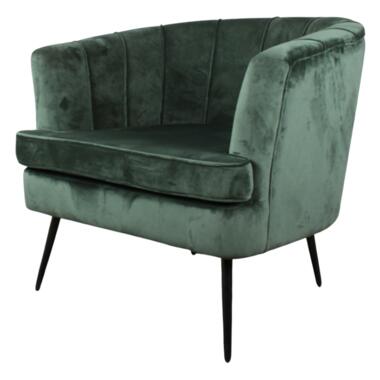 DS4U® Norah fauteuil velvet - Stof - Groen product
