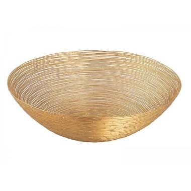 Bobbel Home - Fruitschaal - Broodmand - ø 30x15 - Goud - Metaal product