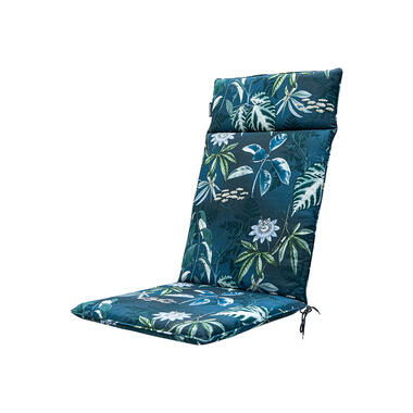 VIDAXL Coussins de chaise de jardin a dossier haut lot de 2 bleu