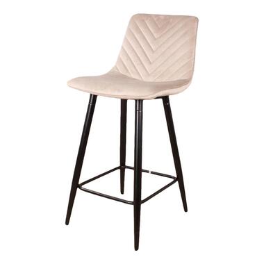 Tabouret de bar Gaby en velours 65cm champagne product