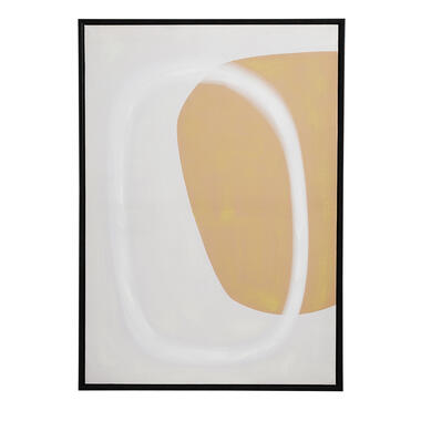 Mica Decorations Muurdecoratie Cirkel - L50 x H70 cm - Canvas - Zwart product