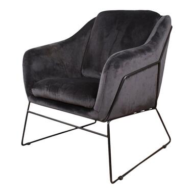 Fauteuil Antonio en velours noir product