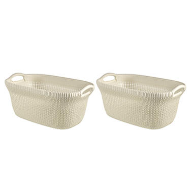 Curver Knit Wasmand - 40 l - set van 2 - Oasis white product