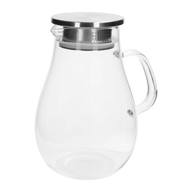 Krumble Carafe avec poignée et bouchon avec filtre - 1,5 L - Verre - Transparent product