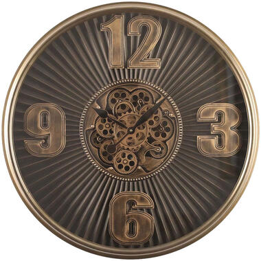 LW Collection Horloge murale radar Kelvin bronze marron 80cm engrenages mobiles product