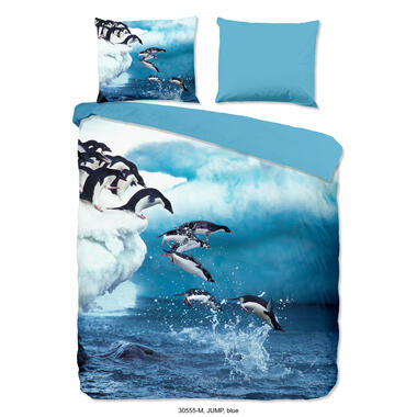 Pure Housse de couette "pingouins" - Bleu - (200x200/220 cm) - Microfibre product