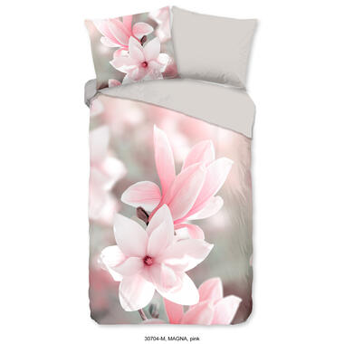 Pure Dekbedovertrek "magnolia bloemen" - Roze - (140x200/220 cm) - Microfiber product