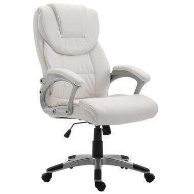 CLP Chaise de bureau Texas V2 Gris Frame - Similicuir - Blanc product