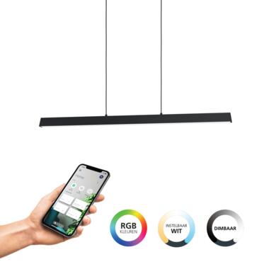 EGLO connect.z Simolaris-Z Smart Hanglamp - 122 cm - Zwart - RGB product