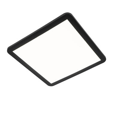 Qazqa plafonnier moderne carré noir 40 cm avec led intégrée à intensité variable product