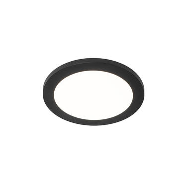 QAZQA plafonnier noir 22,5 cm avec led dimmable en 3 étapes ip44 - steve product