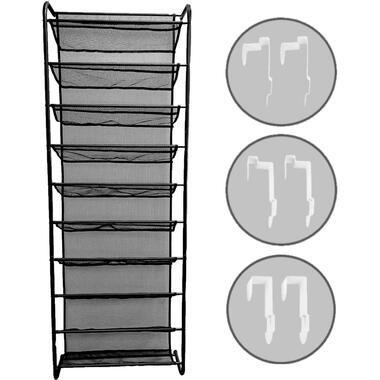 O'DADDY® Hangend Schoenenrek Metaal - Voor Deur - Zwart - 20x51x182 cm product