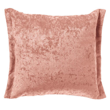 LEWIS - Kussenhoes 45x45 cm - fluweel - met sierrand - Muted Clay - roze product