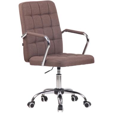 CLP Chaise de bureau Terni Chrome Cadre - Tissu - Marron product