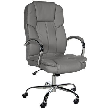 CLP Chaise de bureau XXL Xanthos Chrome Cadre - Similicuir - Gris product