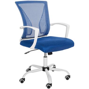 CLP Chaise de bureau Tracy Blanc Cadre - Microfibre - Bleu product