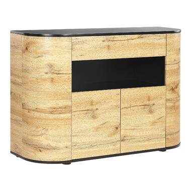 Commode à 4 portes bois clair et noir JEROME product