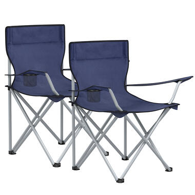 ACAZA Lot de 2 chaises de camping pliables - Bleu product