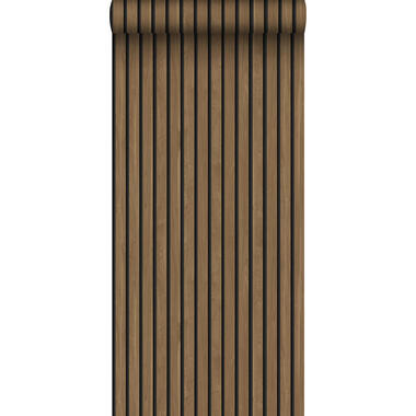 ESTAhome behangpapier - houten wandpanelen 3d - bruin - 0.53 x 10.05 m product
