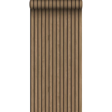 ESTAhome behangpapier - houten wandpanelen 3d - lichtbruin - 0.53 x 10.05 m product