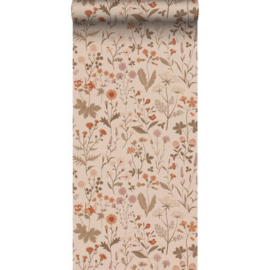 ESTAhome behangpapier - veldbloemen - terracotta roze - 0,53 x 10,05 m product