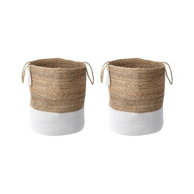 Lot de 2 paniers en juge blanc et beige GAJAR product