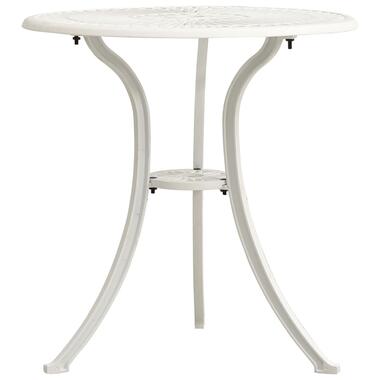 vidaXL Table de jardin Blanc 62x62x65 cm Aluminium coulé product