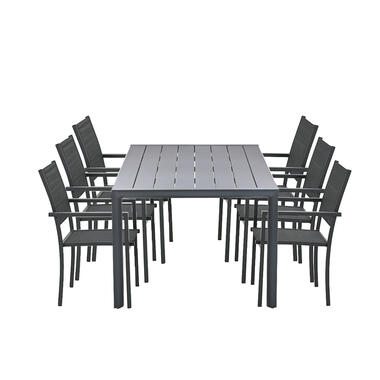 Moon ensemble de jardin 7-pièces gris foncé - Adana table de jardin 220x100 cm product