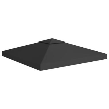 vidaXL Toile de toit de belvédère 2 niveaux 310 g/m² 3x3 m Noir product