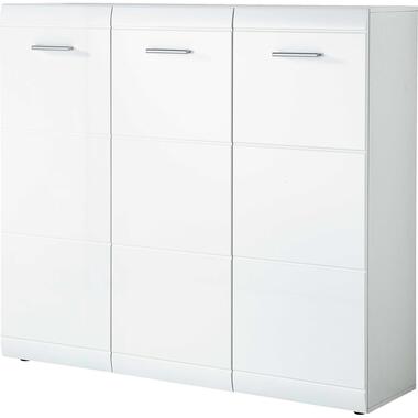 Armoire à chaussures Allan 134cm avec 3 portes - blanc brillant product