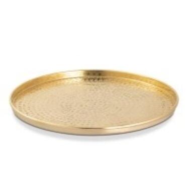 Bobbel Home - Decoratief Dienblad ø 40 cm Rond - Goud - Metaal product