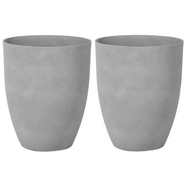Lot de 2 cache-pots gris 43 x 43 cm CROTON product