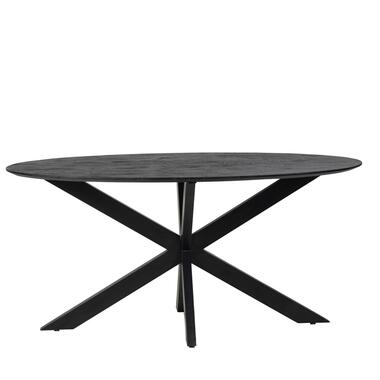 Eettafel Ovaal 160cm - Zwart - X-Poot - Tafel Ziggy product