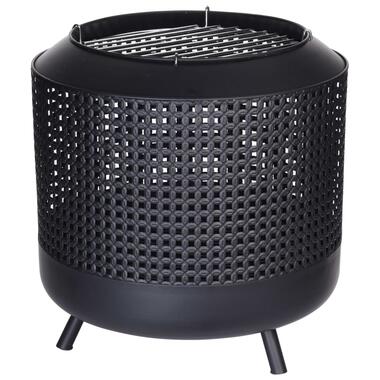ProGarden Panier à feu avec grille de barbecue 50x51 cm Noir product
