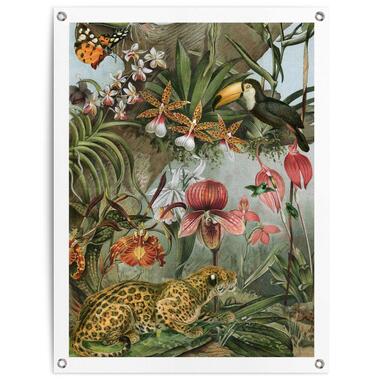 Tuinposter - Jungle Flowers - 80x60 cm Canvas product