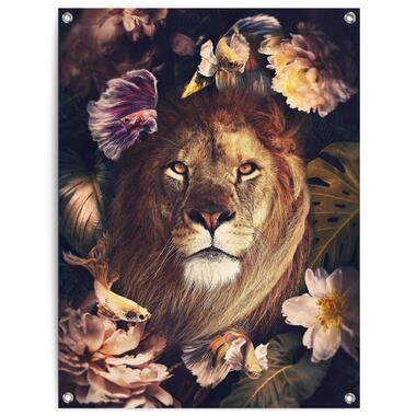 Tuinposter - Jungle Lion - 80x60 cm Canvas product