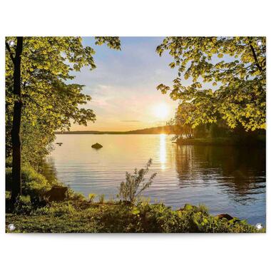 Poster de jardin - Coucher de soleil sur le lac - 60x80cm product