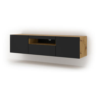 Meuble TV Aura 42x150x37 Zwart/Beige product