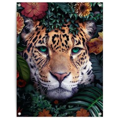 Tuinposter - Jungle luipaard - 80x60 cm Canvas product