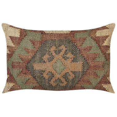 Coussin décoratif avec motif géométrique en jute 30 x 50 cm multicolore CUMBUM product