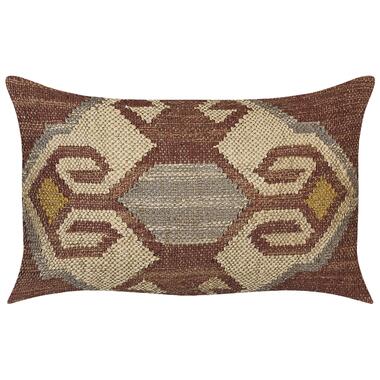 Coussin décoratif en jute avec motif géométrique 30 x 50 cm multicolore URPAD product