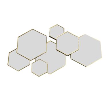 Orange85 Miroir Hexagon Gold 61.5x38cm Miroirs Miroir mural product