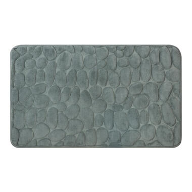 QUVIO Badmat met stenen patroon - 50 x 80 cm - Grijs product