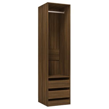 vidaXL Kledingkast met lades 50x50x200 cm bewerkt hout bruin eikenkleur product