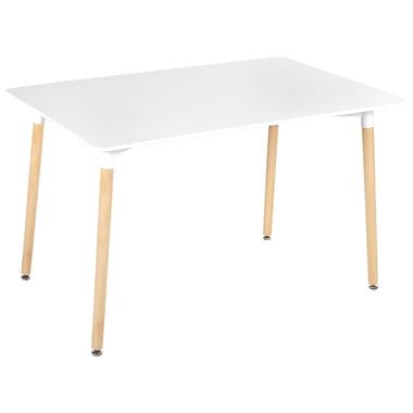 Table de salle à manger 120 x 80 cm blanc et bois clair NEWBERRY product