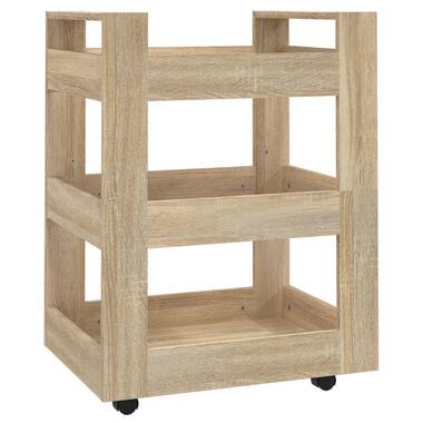 vidaXL Keukentrolley 60x45x80 cm bewerkt hout sonoma eikenkleurig product